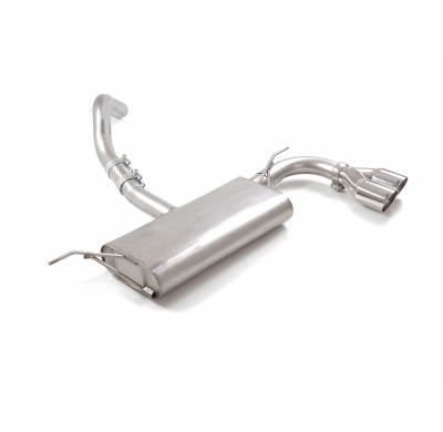 Silencioso trasero en acero inox con salidas redondas 2x80 mm Sport Line asimetricas </p>
 Línea con diámetro mejorado 60 mm </p