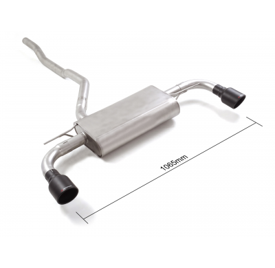 Silencioso trasero doble en acero inox con salidas redondas 102 mm Sport Line Black  
 
 
 CON HOMOLOGACION BMW Serie1 F40 2019>