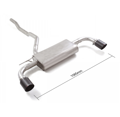 Silencioso trasero doble en acero inox con salidas redondas 100 mm Carbon Shot 
 
 
 CON HOMOLOGACION BMW Serie1 F40 2019>>2024