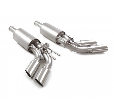 Silencioso trasero doble en acero inox con salidas ovaladas 2 / 118x82 mm</p>
 con valvulas integradas.Las válvulas son accionad