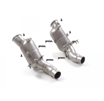 Catalizador metalico 200cpsi grupo N en acero inox con la eliminación de filtro OPF / GPF. Presentes todas la conexiones de las