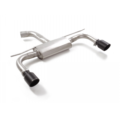 Silencioso trasero doble en acero inox con salidas redondas 102 mm Sport Line Black  
 Línea con diámetro mejorado 70 mm
 
 CON
