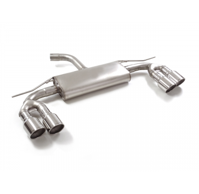 Silencioso trasero doble en acero inox con salidas redondas 2 / 102 mm Sport Line asimetricas</p>
 Línea con diámetro mejorado 6