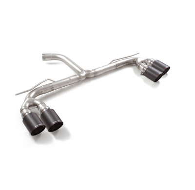 Tramo trasero grupo N doble en acero inox con salidas redondas 2 / 100 mm Carbon Shot asimetricas</p>
 Línea con diámetro mejora