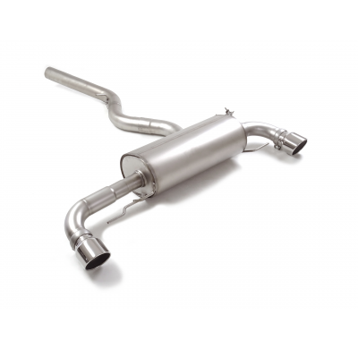 Silencioso trasero doble en acero inox con salidas redondas 102 mm Sport Line  </p>
 con valvula integradas.Las válvula es accio