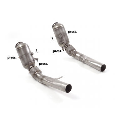 Catalizador metalico 200cpsi grupo N en acero inox izquierda-derecha con la eliminación de filtro antipartículas. Presentes toda