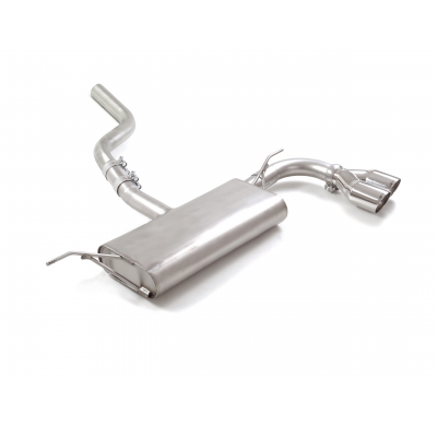 Silencioso trasero en acero inox con salidas redondas 2x80 mm Sport Line asimetricas </p>
 Línea con diámetro mejorado 60 mm </p