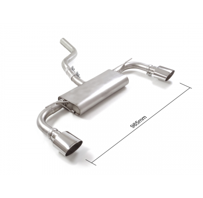 Silencioso trasero doble en acero inox con salidas ovaladas 135x90 mm </p>
 Línea con diámetro mejorado 60 mm </p>
 
 CON HOMOLO