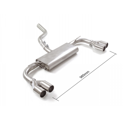 Silencioso trasero doble en acero inox con salidas redondas 2x80 mm asimetricas 
 Línea con diámetro mejorado 60 mm </p>
 
 CON