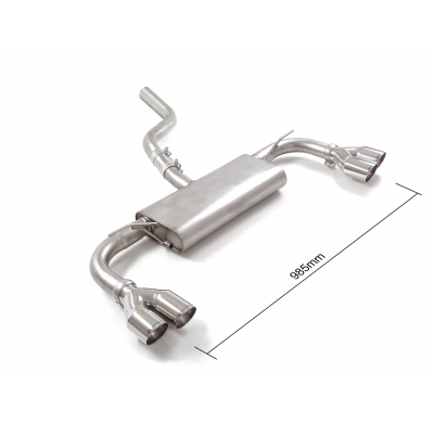 Silencioso trasero doble en acero inox con salidas redondas 2x80 mm Sport Line asimetricas  </p>
 Línea con diámetro mejorado 60