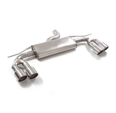 Silencioso trasero doble en acero inox con salidas redondas 2 / 102 mm Sport Line asimetricas</p>
 Línea con diámetro mejorado 7