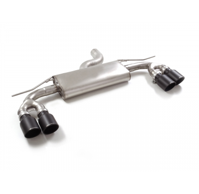 Silencioso trasero doble en acero inox con salidas redondas 2 / 102 mm Sport Line Black asimetricas</p>
 Línea con diámetro mejo