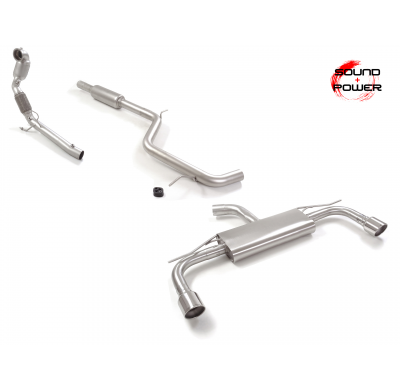 Catalizador metalico 200cpsi grupo N en acero inox con la eliminación de filtro OPF / GPF + Tramo intermedio con silencioso + Si