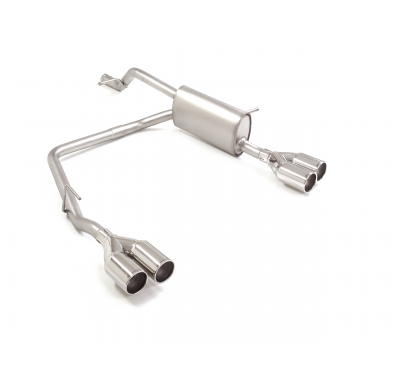 Silencioso trasero doble en acero inox con salidas redondas 2x80 mm asimetricas 
 
 
 CON HOMOLOGACION Alfa Romeo Junior(966) 20