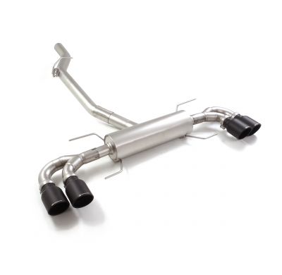 Silencioso trasero doble en acero inox con salidas redondas 2 / 102 mm Sport Line Black</p>
 Línea con diámetro mejorado 76 mm