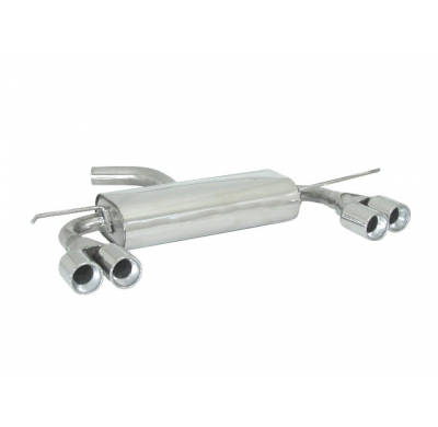 Escape Trasero Doble Acero Inox Salidas Redondas 2x80 Mm Asimetricas - Modificación Del Parachoques Original
  Audi A3 (Typ