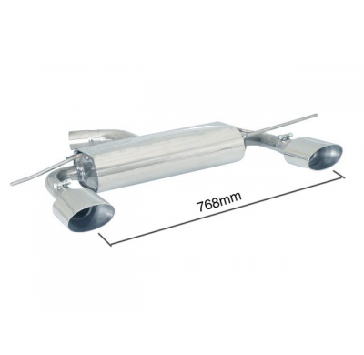 Escape Trasero Doble Acero Inox Salidas Ovaladas 135x90 Mm - Modificación Del Parachoques Original
  Seat Leon Mk2 (1p) 2.0t