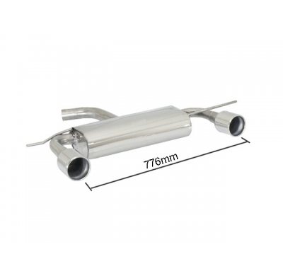 Escape Trasero Doble Acero Inox Salidas Redondas 102 Mm - Modificación Del Parachoques Original
  Volkswagen Golf Mk6 1.4tsi