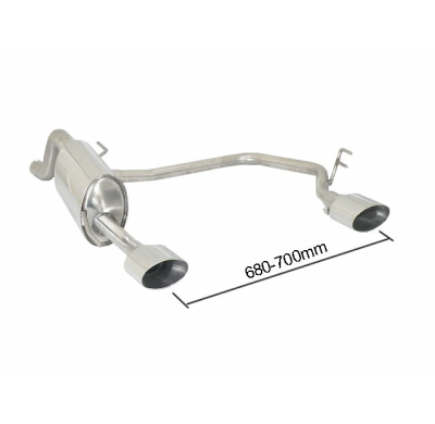 Escape Trasero Doble Acero Inox Salidas Ovaladas 135x90 Mm - Modificación Del Parachoques Original - Añadido Trasero Cadamur