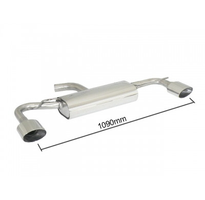 Escape Trasero Doble Acero Inox Salidas Ovaladas 135x90 Mm - Añadido Trasero Modelo R
  Volkswagen Scirocco(13) 1.4tsi (90kw