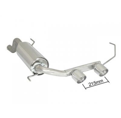 Escape Trasero Acero Inox Salidas Centrales Redondas 2x90 Mm - Modificación Del Parachoques Original - Añadido Trasero Cadam