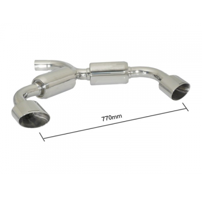 Escape Trasero Doble Acero Inox Salidas Ovaladas 135x90 Mm - Modificación Del Parachoques Original
  Volkswagen Golf Mk6 2.0