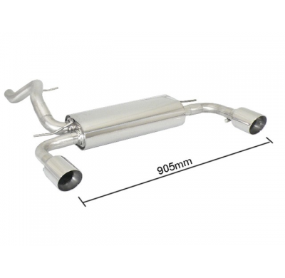 Escape Trasero Doble Acero Inox Salidas Redondas 102 Mm Sport Line - Modificación Del Parachoques Original
  Ford Focus Mk3