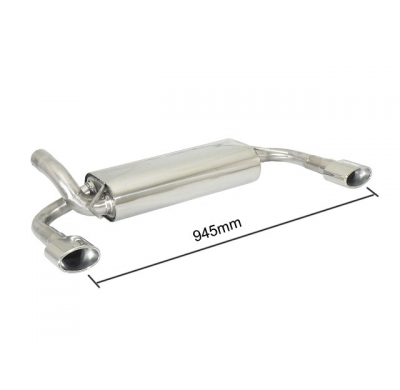 Escape Trasero Doble Acero Inox Salidas Ovaladas 135x90 Mm - Modificación Del Parachoques Original
  Opel Astra J Gtc 1.6 Tu