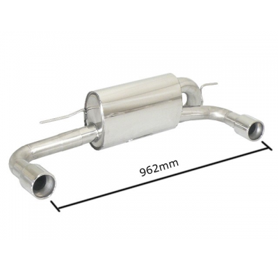 Escape Trasero Doble Acero Inox Salidas Redondas 90 Mm
  Bmw Serie1 F20/F21 F20 116i (100kw - N13) 2012>>2015 Ragazzon