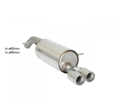 Escape Trasero Acero Inox Salidas Redondas 2x80 Mm Asimetricas
  Peugeot 208 1.6gti (147kw) 2013>>2015 Ragazzon