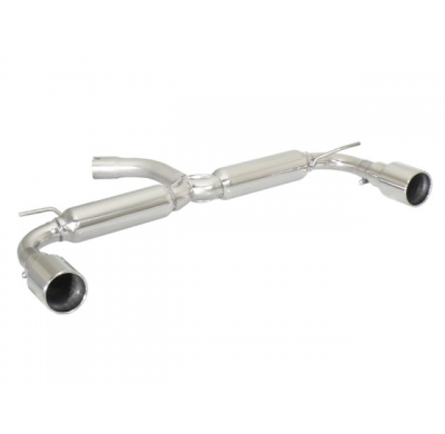 Escape Trasero Doble Acero Inox Salidas Redondas 102 Mm - Modificación Del Parachoques Original O Bajo Paragolpes Original B