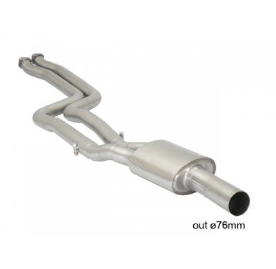 Tramo Sustitución Segundo Catalizador Grupo N Acero Inox + Tramo Intermedio Con Escape Acero Inox - Para Instalar Con Silenc