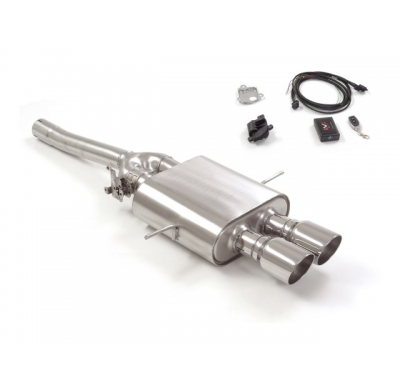 Escape Trasero Acero Inox Salidas Redondas 2x90 Mm Sport Line  
 Con Válvula Eléctrica Integradas Y Mando Wifi.
 Mini R58 Co