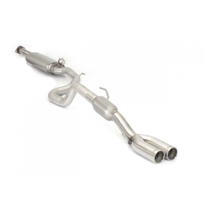 Escape Intermedio Acero Inox Con Valvula De Depresión Provista De Mando + Escape Trasero Acero Inox Salidas Redondas 2x7