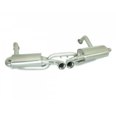 Tramo Sustitución Catalizador Grupo N Acero Inox Izquierda-Derecha + Escape Trasero Doble Acero Inox Salidas Centrales Redon