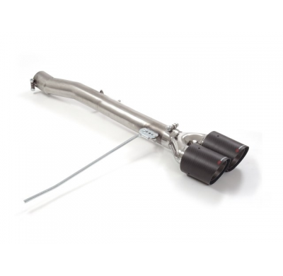 Tramo Trasero Acero Inox Grupo N Salidas Redondas 2x100 Mm Carbon Shot
 Línea Con Diámetro Mejorado 70 Mm
 Mini F56 2014>> Coope