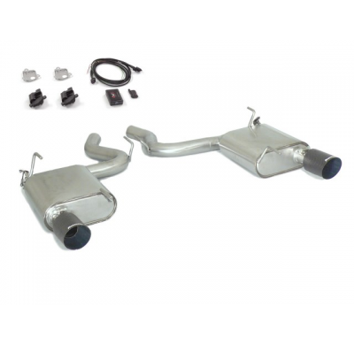 Escape Trasero Doble Acero Inox Salidas Redondas 102 Mm Carbon Racing
 Con Válvulas Eléctricas Integradas Y Mando Wifi. 
 Lí