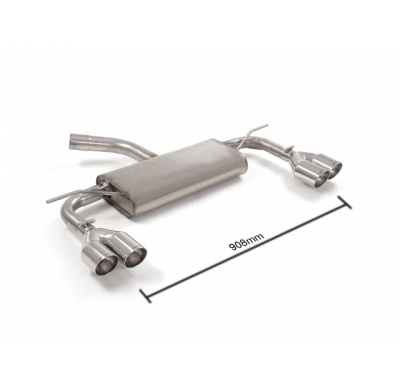 Escape Trasero Doble Acero Inox Salidas Redondas 2x80 Mm Sport Line Asimetricas  
  Seat Leon Mk3 (5f) 1.4tsi Fr (92kw) 2014