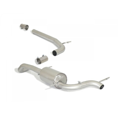 Tramo Intermedio Grupo N Acero Inox + Escape Trasero Acero Inox Con Salida Redonda Central 63,5 Mm 
 Línea Con Diámetro Mejo