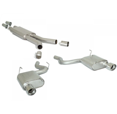 Tramo Intermedio Con Escape Acero Inox + Escape Trasero Doble Acero Inox Salidas Redondas 102 Mm Sport Line
 Línea Con D