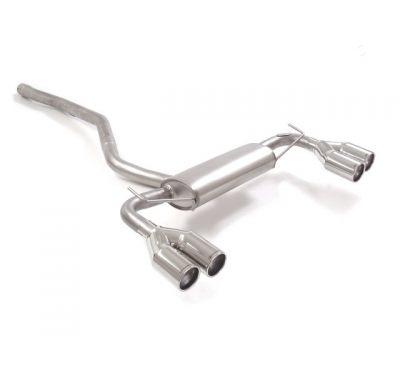 Silencioso trasero doble en acero inox con salidas redondas 2x80 mm asimetricas 
 Línea con diámetro mejorado 60 mm </p>
 
 CON