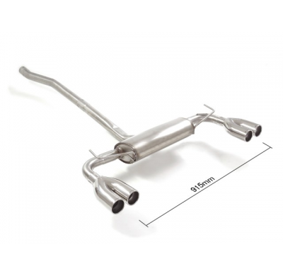 Escape Trasero Doble Acero Inox Salidas Redondas 2x70 Mm Asimetricas 
 Línea Con Diámetro Mejorado 60 Mm 
 Jeep Renegade 1.6