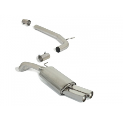 Tramo Intermedio Grupo N Acero Inox + Escape Trasero Acero Inox Salidas Redondas 2x80 Mm Asimetricas
 Línea Con Diámetro Mej