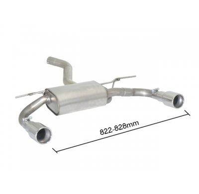Escape Trasero Doble Acero Inox Salidas Redondas 90 Mm 
  Bmw Serie3 F30-F31-F34-F35 F31(Touring) 320d - 320d Xdrive (140kw