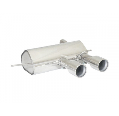 Escape Trasero Acero Inox Salidas Redondas Centrales 2 / 102 Mm  
 Línea Con Diámetro Mejorado 76 Mm
 Volkswagen Golf Mk6 R