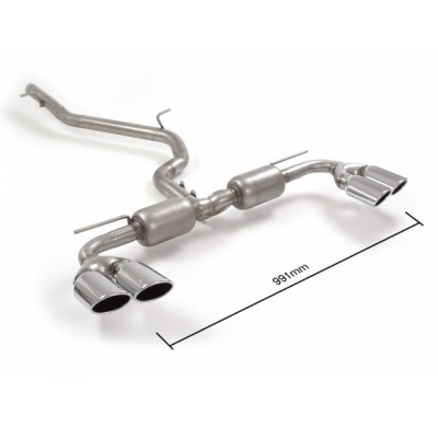 Escape Trasero Doble Acero Inox Salidas Ovaladas 2 / 108x70 Mm
 Solo Para Versión Sin Scr / Adblue
 Línea Con Diámetro Mejor