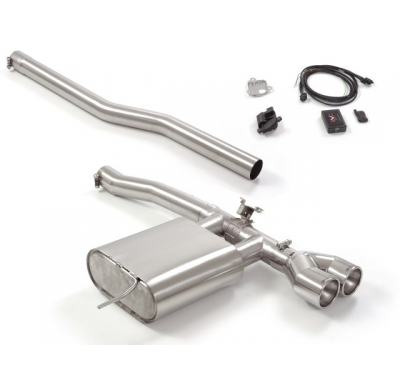 Escape Trasero Acero Inox Salidas Redondas 2x102 Mm
 Con Válvula Eléctrica Integradas Y Mando Wifi.
 Mini F56 2014>> Jcw 2.0