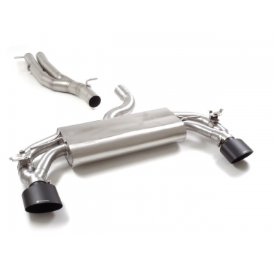 Tramo Intermedio Grupo N Acero Inox + Escape Trasero Doble Acero Inox Salidas Ovaladas 152x102 Mm Black 
 Con Valvulas Integ