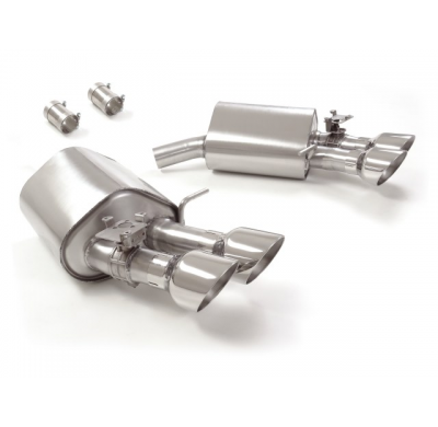 Escape Trasero Doble Acero Inox Salidas Redondas 2x102 Mm Sport Line Asimetricas 
 Con Valvula Integradas.Las Válvula Es Acc