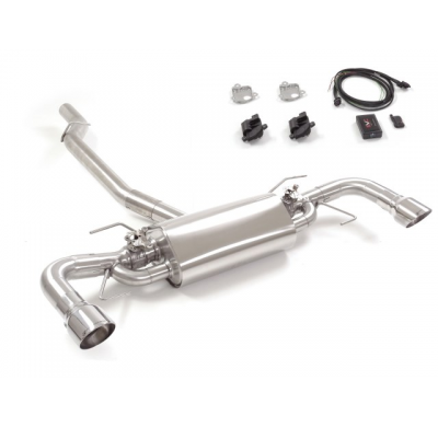 Escape Trasero Doble Acero Inox Salidas Redondas 90 Mm Sport Line
 Con Válvulas Eléctricas Integradas Y Mando Wifi. 
 Línea